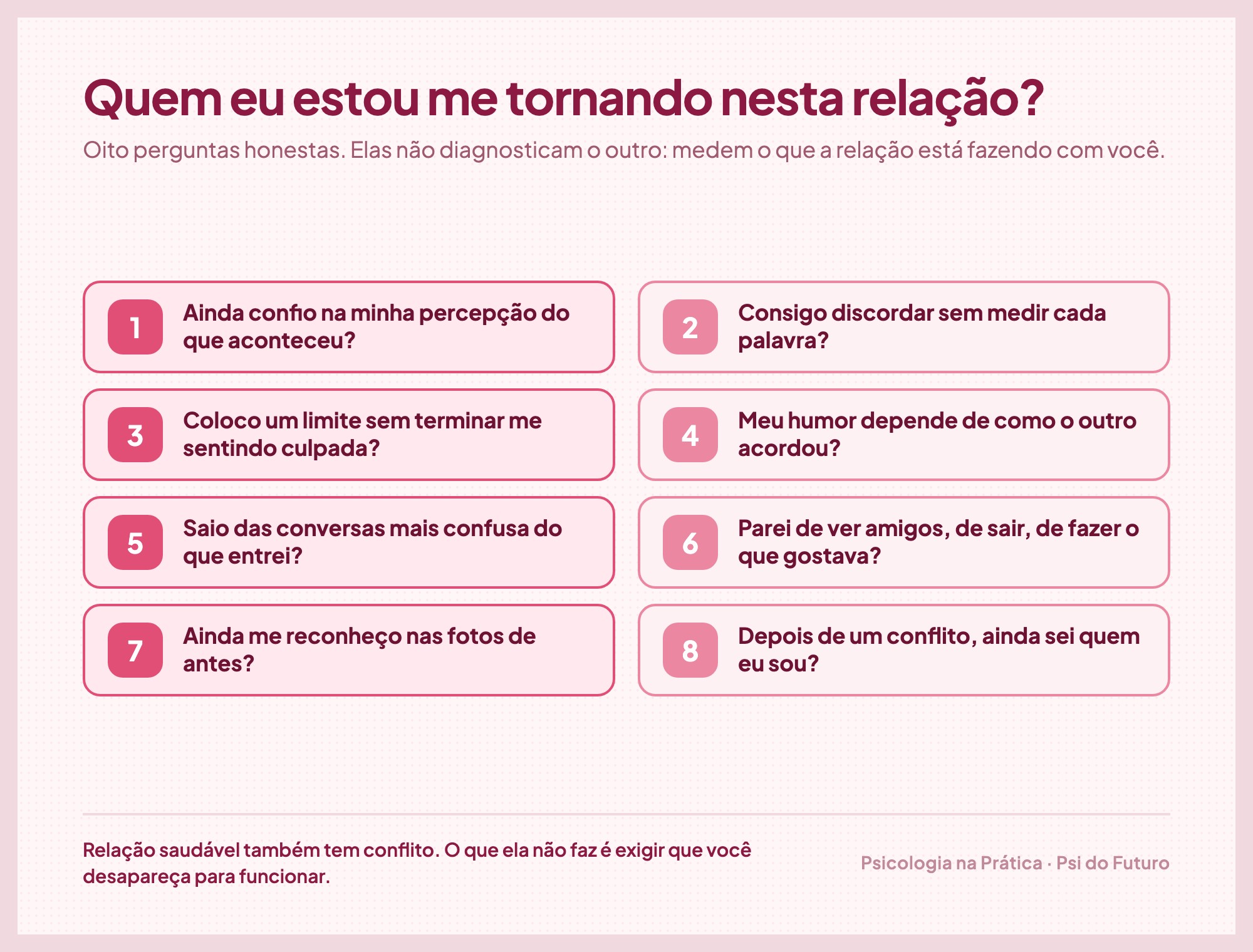 Oito perguntas para avaliar quem você está se tornando dentro do relacionamento